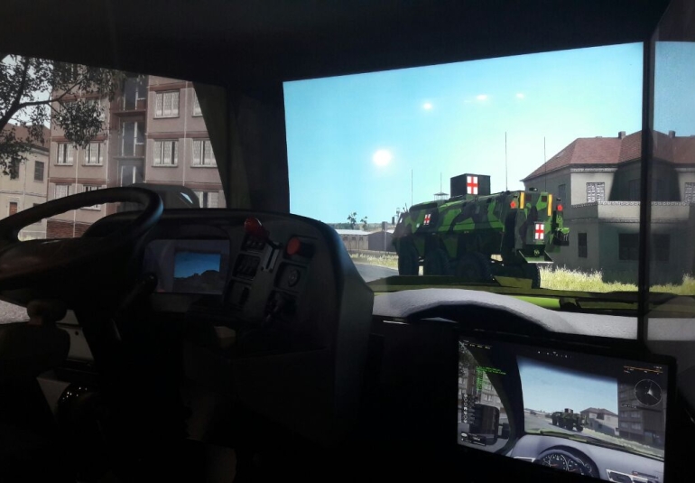 3D Military Vehicles Simulator motion platform VBS3 driver training driving simulation