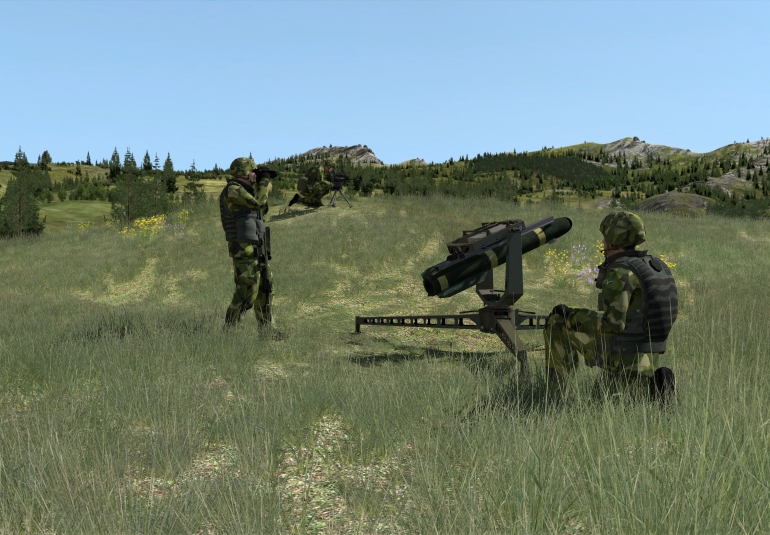 Swedish Army 3D models in VBS3 for forward observer training